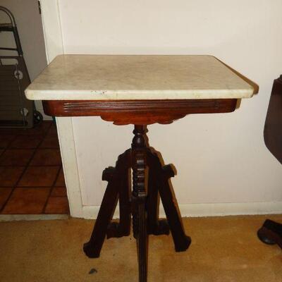 Eastlake marble top table - $125