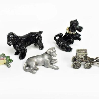 5 Miniature Figurines - Metal / Pewter