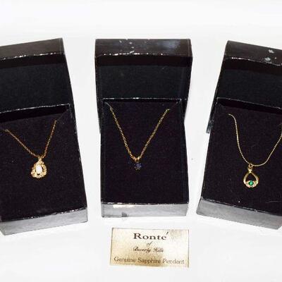 3 Vintage Ronte' Of Beverly Hills Necklaces
