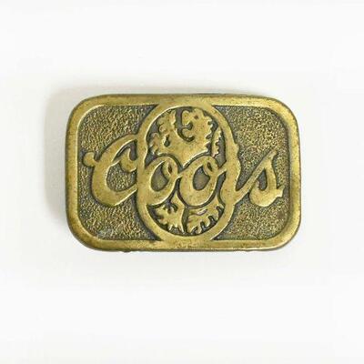 Vintage Coors Beer Lion Logo Belt Buckle