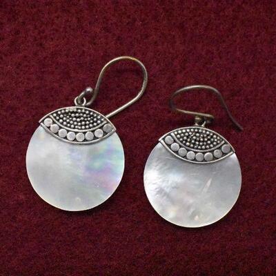 Sterling Silver Mother Of Pearl Earrings