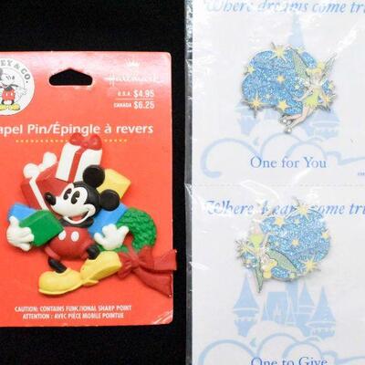 Disney Lapel Pins - Pixy Dust & Mickey Pins