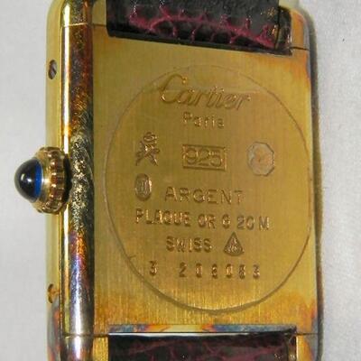 1980-89 Cartier Argent 925 Sterling Ladies Watch