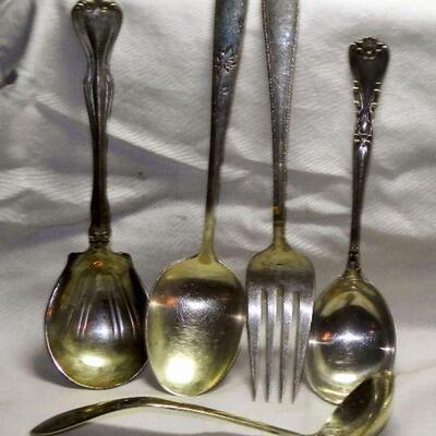 Lot of Various Antique Sterling Flatware