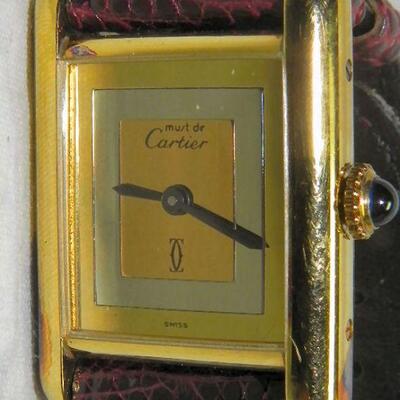1980-89 Cartier Argent 925 Sterling Ladies Watch
