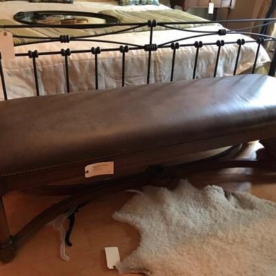 From Argentina: leather bench $450
70 X 22 X 21
sheep skin rug $75
