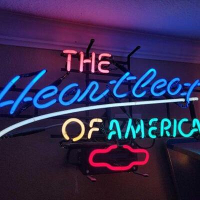 #1010 • Chevrolet, The Heart Beat of America Neon Sign