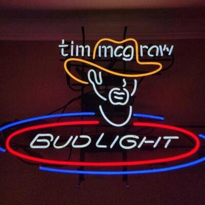 #1002 • Tim McGraw Bud Light Neon Sign