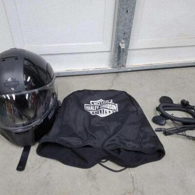 #163 • Harley Davidson Full Face Helmet And Dual Helmet Headsets