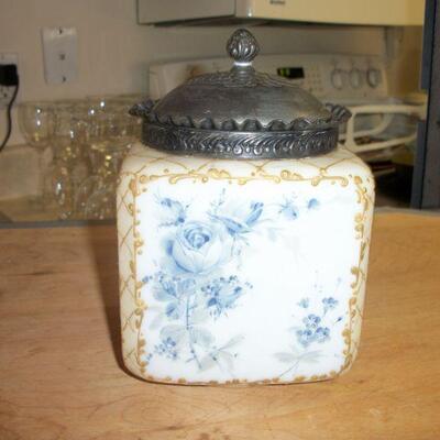 Antique Mt. Washington "Crown Milano" Biscuit Jar