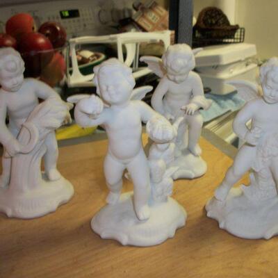 Set of 4 Dresden 4 Season Figurines
