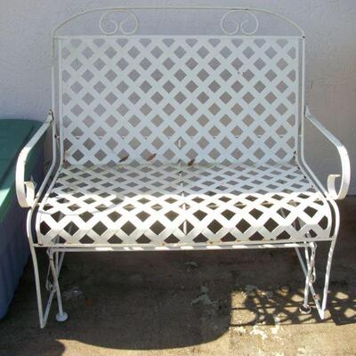 Metal Patio Loveseat Glider