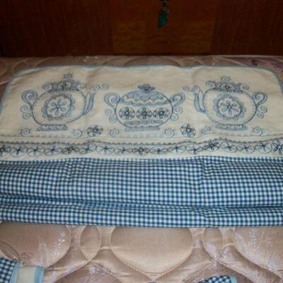 Vintage Blue and White Linen