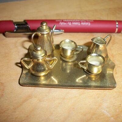 Miniature Brass tea set