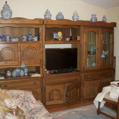 ***BIN***  3pcs. Wall Media Unit: Buy one, two or all 3;
***BIN*** Bar Cabinet
***BIN*** Media Cabinet
***BIN*** Curio Cabinet