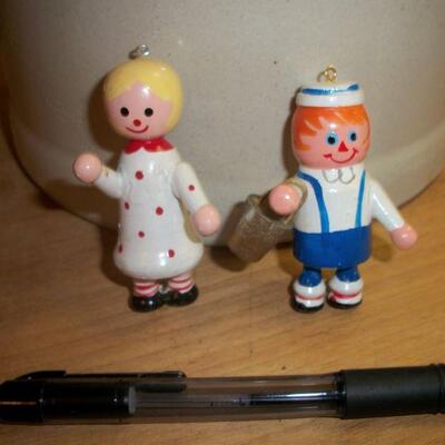 Vintage Painted wood figures