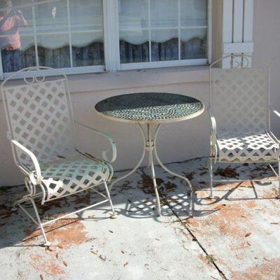 3pcs. Mosaic Table Top and 2 Chairs Patio Set