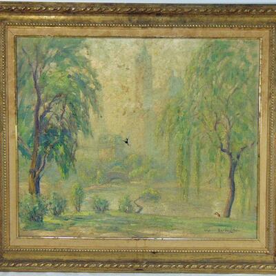 Painting, Central Park, Johann Berthelsen