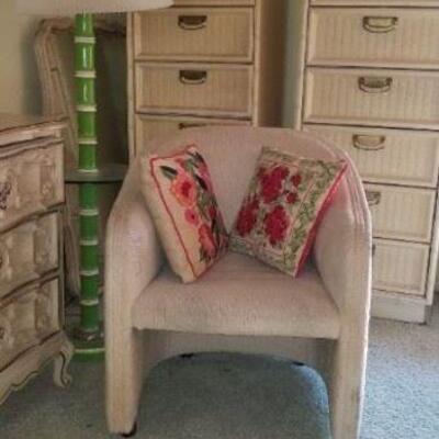 pair if chairs  35  2 tall chests sold