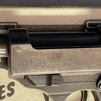 Two Interarms 9mm Walther P38 Pistols with rare SVW Mauser codes and consecutive serial numbers