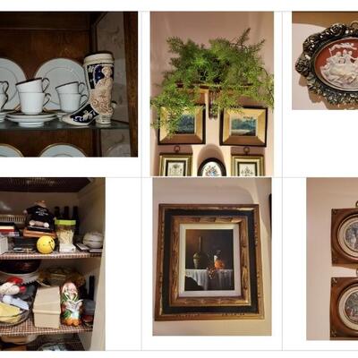 China, wall decor and kitchen items.