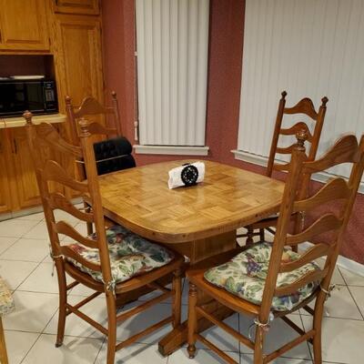 Kitchen table that seats 4.