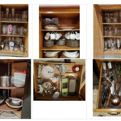 Glasses, servingware, utensils, etc. 