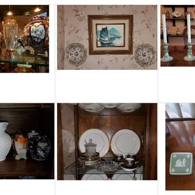 More display pieces and Wedgwood.