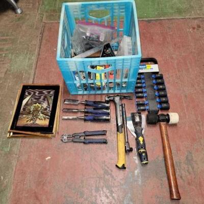 #6178 â€¢ ToolsHammers, Chisels, Sockets, Pipe Wrenches, Nails, Screws & Dragon Pictures