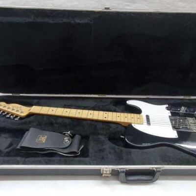 #2502 • Squier Telecaster Electric Guitar by Fender with Case: Serial Number: E725037 Includes Guitar Strap
