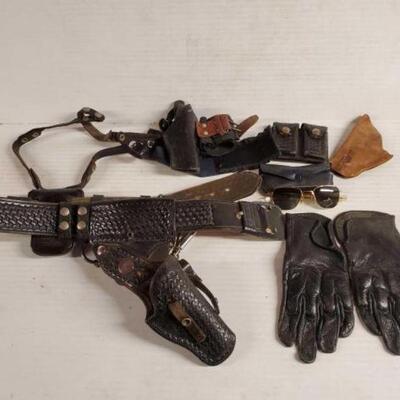 #6010 â€¢ Duty Belt, Gloves, Holsters, Sun Glasses, And More