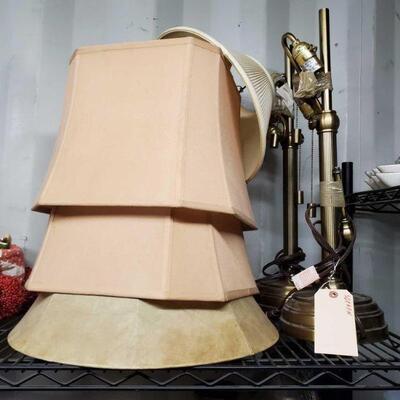 #5034 â€¢ 2 Lamp Bases And 4 Lamp Shades