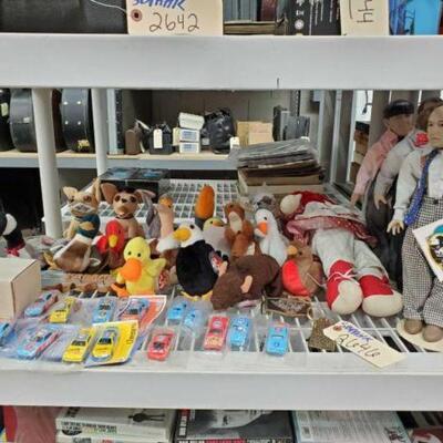 #2646 â€¢ Ty Plush, #43 Cereal Hot Wheels, The Three Stooges Figurines & More!