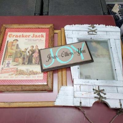 #2656 â€¢ Vintage Framed Advertisements & Home Wall Decor