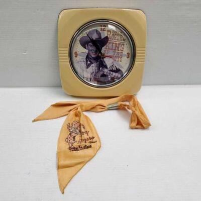 #2204 â€¢ Roy Rogers Wall Clock And Hanker-chief