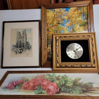 #6070 â€¢ Framed Art Measures Approx: 22"x 28" to 36"x 11"