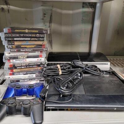 #4082 â€¢ Playstation 3s. Cables. Controllers & Games