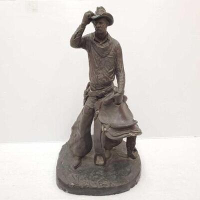#1500 â€¢ 1972 "Saddle Tramp" Cowboy Statue By Michael Garman