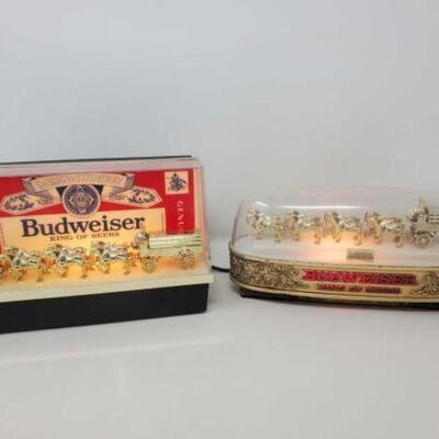 #2222 â€¢ 2 Budweiser Light Up Cash Register Sign