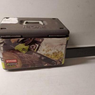 #5218 â€¢ New In Box 18" Two Stroke Ryobi Chainsaw