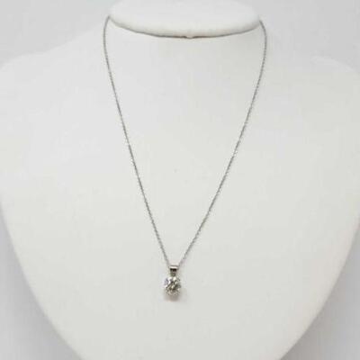 #1232 • 14k Gold Chain And Pendant With 2ct Diamond, 2.6g