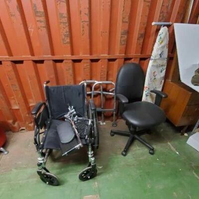 #6540 â€¢ Wheelchair, Walker, Desk Chair, And Ironing Board