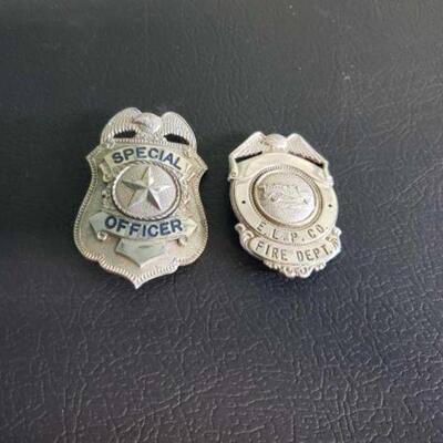 #3048 • Special Officer Badge And Fire Department Badge