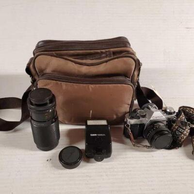 #6502 â€¢ Canon AE-1 Camera, Case , And More