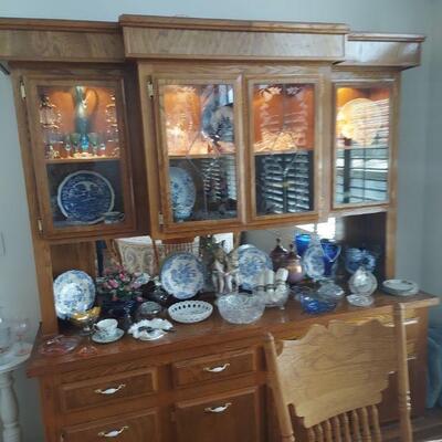 Cabinet attached to wall not for sale.  All items inside for sale