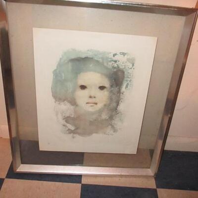 Leonor Fini, TÃªte De Jeune Fille Litograph On Arches Signed 200/300 