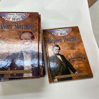 https://www.ebay.com/itm/115135933666	HS8014 Home School Book Lot (13) - Famous Figures of the Civile War Era -  Robert E Lee, Philip...