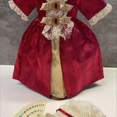 https://www.ebay.com/itm/115203172237	HS1015 AMERICAN GIRL DOLL HISTORICAL DOLL DRESS RED AND GOLD WITH ACCESSORIES 		BIN	 $74.99 
