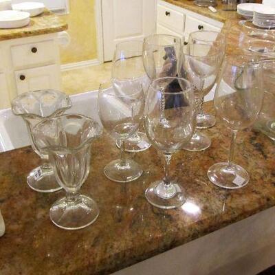 LOVELY WINE GLASSES & DESSERT CUPS