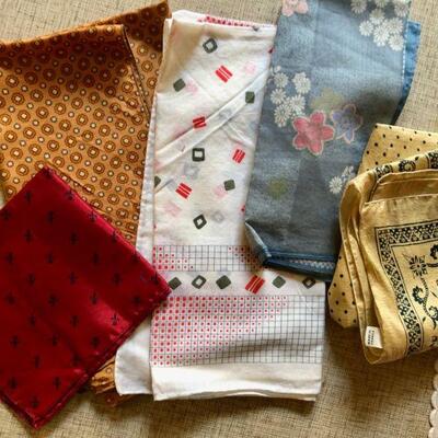 silk scarves and pocket squares